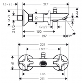 Смеситель Hansgrohe Logis Classic 71240000 HG для ванны с душем