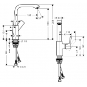 Смеситель Hansgrohe Metris 31087000 для раковины