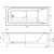 Акриловая ванна Aquanet Bright 170x70 с каркасом, белая