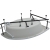 Акриловая ванна Aquanet Lyra 150х100 L с каркасом