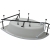 Акриловая ванна Aquanet Lyra 150х100 R с каркасом