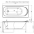 Акриловая ванна Aquanet Nord NEW 150x70 см