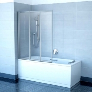 Шторка на ванну Ravak VS3 100 Transparent, профиль белый