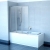 Шторка на ванну Ravak VS3 130 Transparent, профиль белый