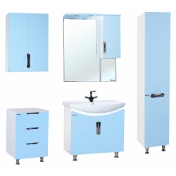 Мебель для ванной Bellezza Лагуна 65 прямая голубая