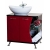 Мебель для ванной Bellezza Рио 70 L красная с черным