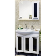 Sanflor Мебель для ванной Валлетта 80 R черное стекло