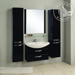Мебель для ванной Акватон Ария М 80 черный глянец
