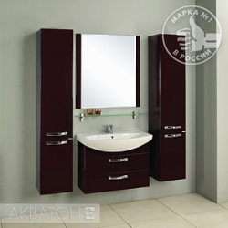 Мебель для ванной Акватон Ария М 80 темно-коричневая