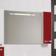 Зеркало-шкаф Акватон Диор 100 бело-бордовый