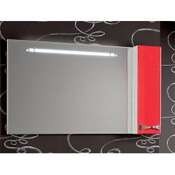Зеркало-шкаф Акватон Диор 120 бело-бордовый