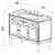 Мебель для ванной Belux Верди 105 слоновая кость, декор Bosetti Marella