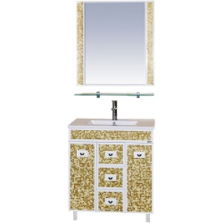 Misty Мебель для ванной Морена 75 золотая мозаика