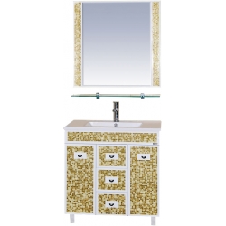Misty Мебель для ванной Морена 90 золотая мозаика