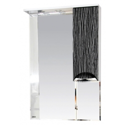 Misty Зеркальный шкаф Лорд 65 R бело-черный