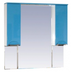 Misty Зеркальный шкаф Жасмин 105 голубой, эмаль