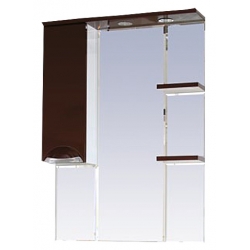 Misty Зеркальный шкаф Жасмин 75 L коричневый, эмаль