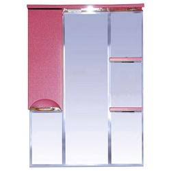 Misty Зеркальный шкаф Жасмин 75 L розовый, пленка