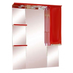 Misty Зеркальный шкаф Жасмин 75 R красный, эмаль