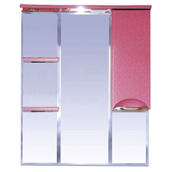 Misty Зеркальный шкаф Жасмин 85 R розовый, пленка