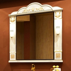 Misty Зеркало для ванной Барокко 100 бежевая патина