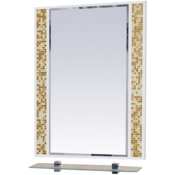 Misty Зеркало для ванной Морена 60 золотая мозаика