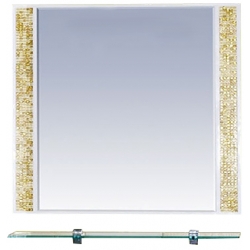 Misty Зеркало для ванной Морена 90 золотая мозаика