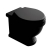 Унитаз приставной Galassia Ethos (8437NE) черный