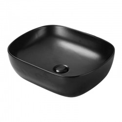 Раковина накладная SantiLine (SL-1105MB) (48.5 см) черная матовая